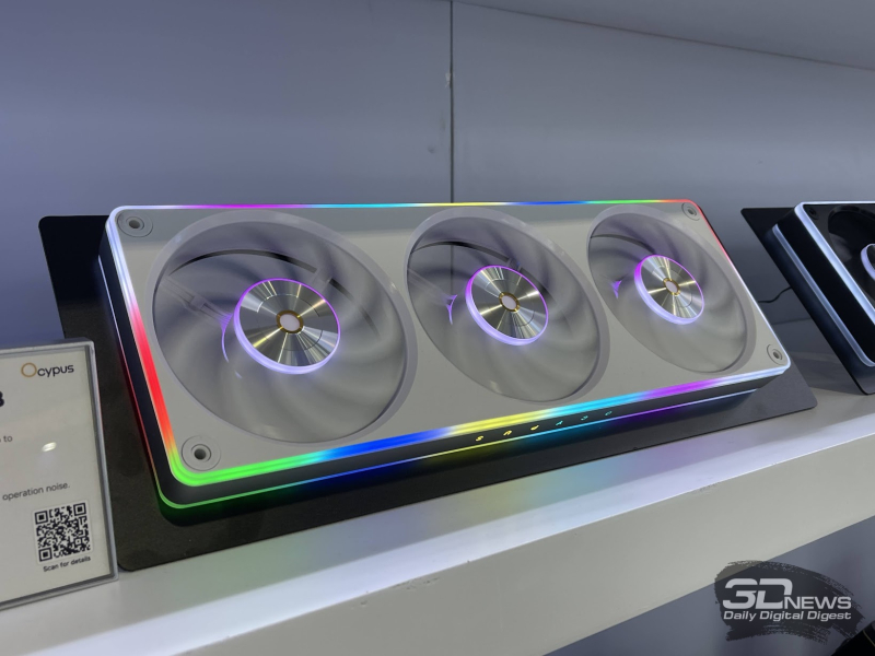 Репортаж со стенда Ocypus на Computex 2026: корпусные дисплеи, СЖО с обдувом VRM, кулеры с дисплеями и новые корпуса