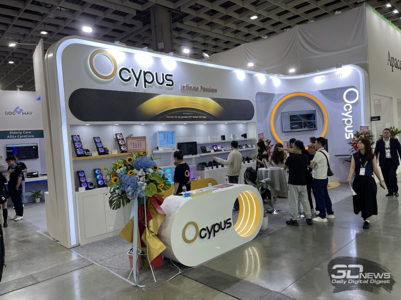 Репортаж со стенда Ocypus на Computex 2026: корпусные дисплеи, СЖО с обдувом VRM, кулеры с дисплеями и новые корпуса