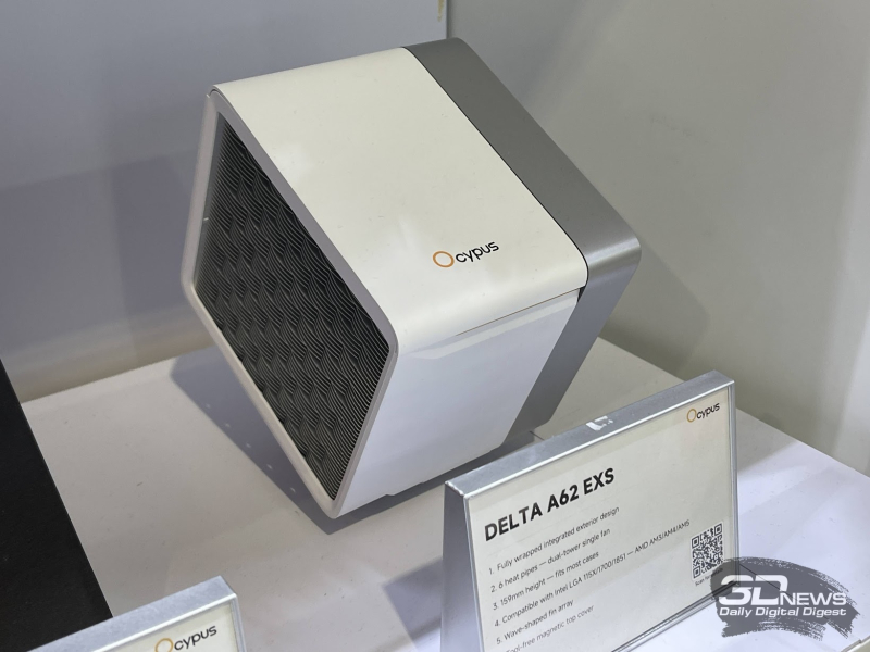 Репортаж со стенда Ocypus на Computex 2026: корпусные дисплеи, СЖО с обдувом VRM, кулеры с дисплеями и новые корпуса