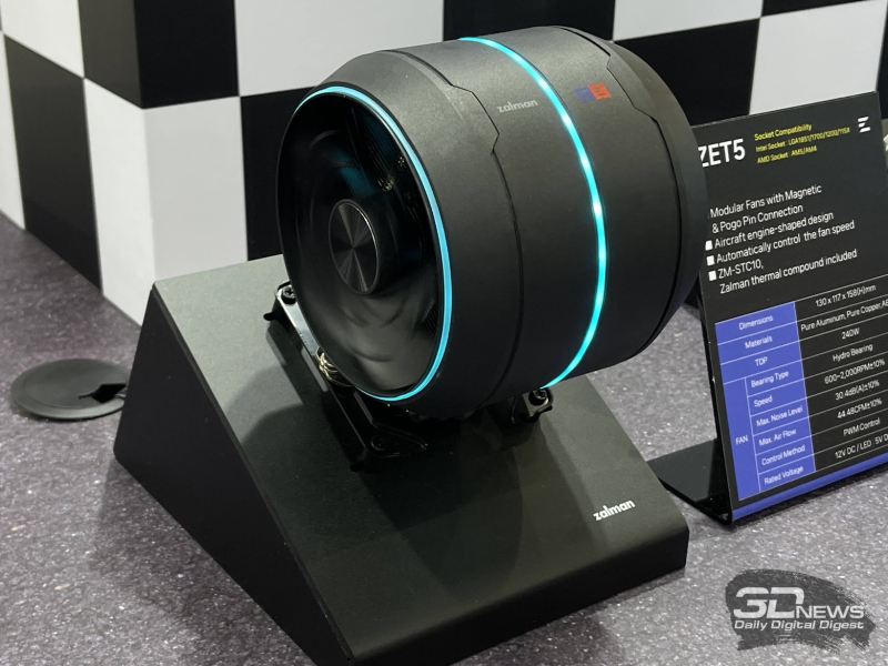 Репортаж со стенда Zalman на Computex 2026: «гоночные» кулеры, корпуса с экранами и блок питания на 3000 Вт