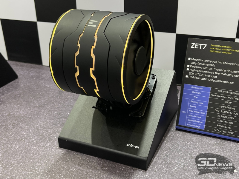 Репортаж со стенда Zalman на Computex 2026: «гоночные» кулеры, корпуса с экранами и блок питания на 3000 Вт